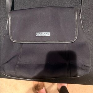 Coach Black Crossbody Bag - neoprene with Classic Leather Trim